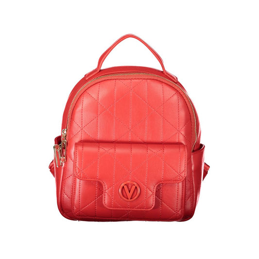 Mario Valentino Rosso Polyurethane Women's Backpack with External Pockets Mario Valentino