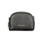 Mario Valentino Nero polyurethane women's bag with silver hardware and sleek design, featuring a top handle and spacious interior.
