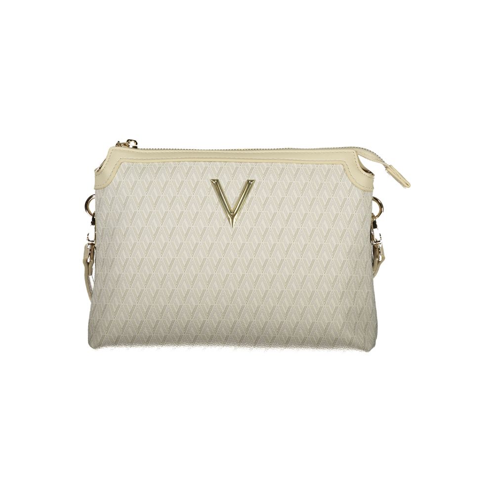 Mario Valentino beige polyurethane women's bag with adjustable shoulder strap, featuring a sleek and stylish design.