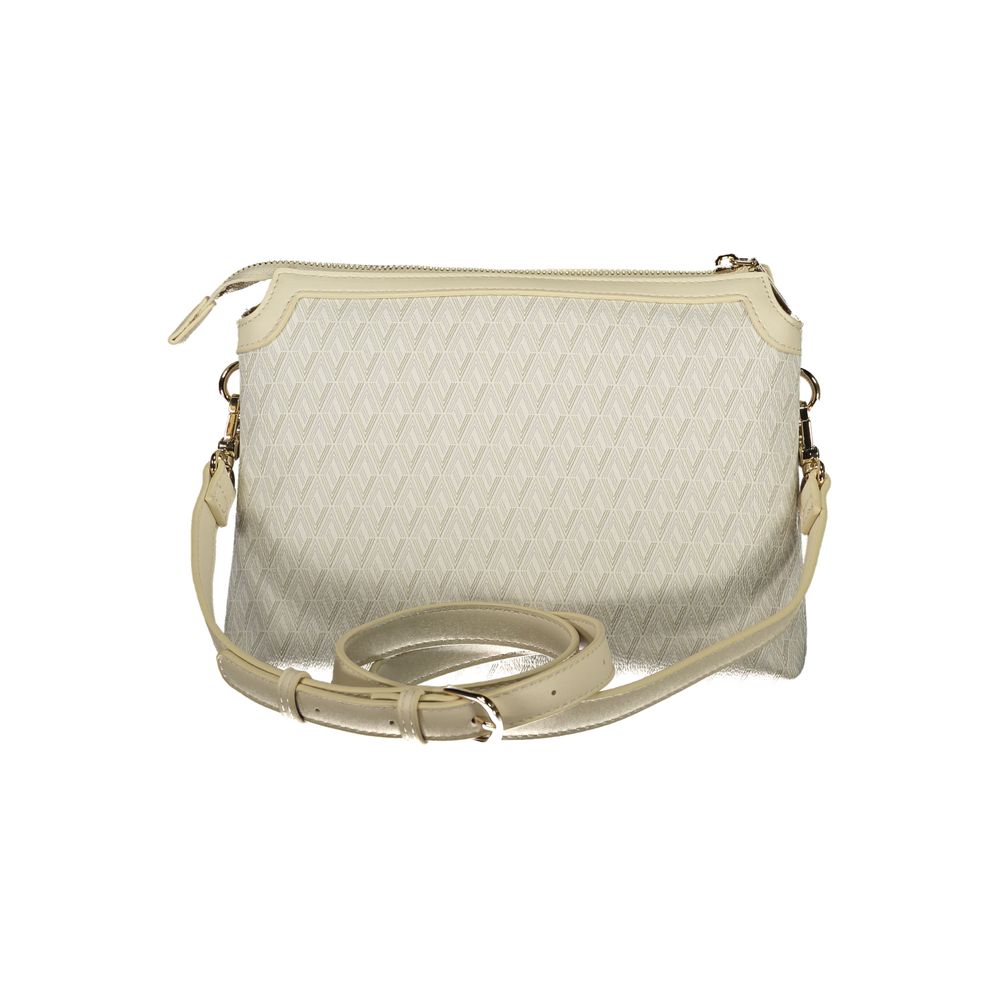 Mario Valentino beige polyurethane women's bag with adjustable shoulder strap, stylish and versatile accessory for everyday use.