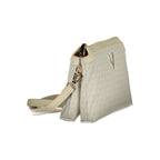 Mario Valentino beige polyurethane women's bag with adjustable shoulder strap, stylish and versatile accessory for everyday use.