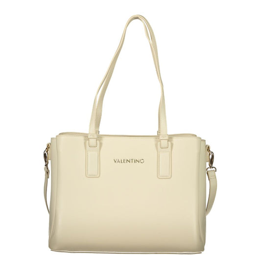 Mario Valentino Beige Poliuretano Women's Bag with Adjustable Strap and Pockets Mario Valentino