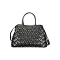 Mario Valentino Nero polyurethane women's bag with sleek design and top handle, featuring subtle logo accents and stylish detailing.