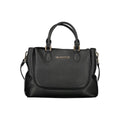 Mario Valentino Nero polyurethane women's bag with sleek design and subtle branding, featuring a top handle and spacious interior.