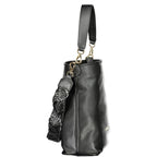 Mario Valentino Nero polyurethane women's bag with sleek design, featuring a structured silhouette and subtle branding details.