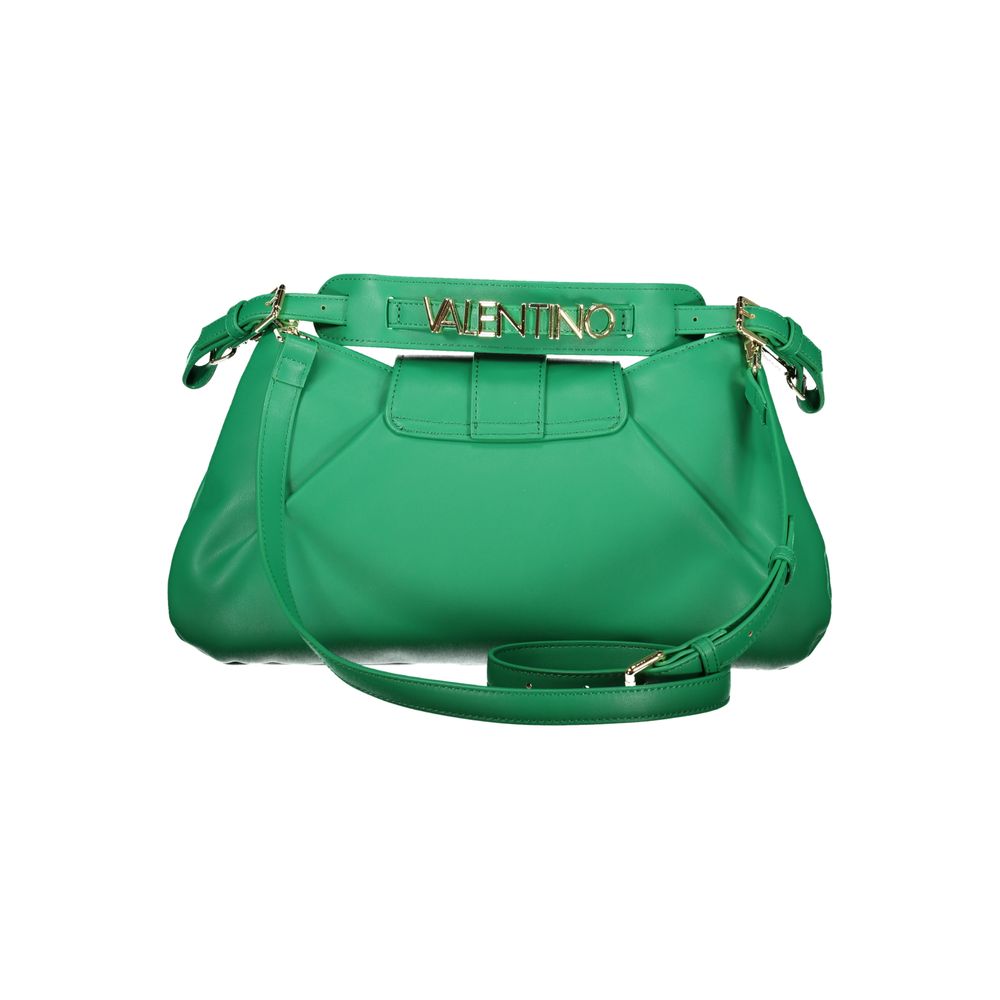 Mario Valentino Verde polyurethane women's bag with adjustable shoulder strap, stylish and versatile accessory.