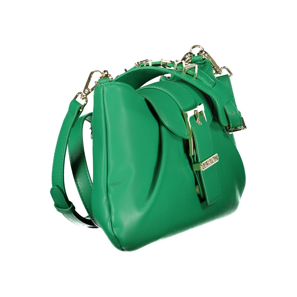 Mario Valentino Verde polyurethane women's bag with adjustable shoulder strap, featuring a sleek design and modern style.