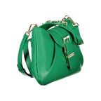 Mario Valentino Verde polyurethane women's bag with adjustable shoulder strap, featuring a sleek design and modern style.