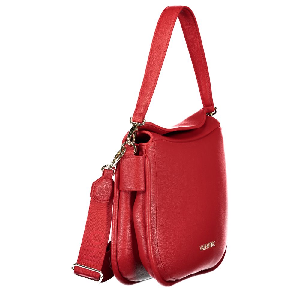 Mario Valentino Rosso women's polyurethane bag with sleek design and structured shape, featuring a top handle and minimalist style.