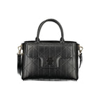 Mario Valentino Nero women's polyurethane bag with sleek design and top handles, perfect for stylish everyday use.