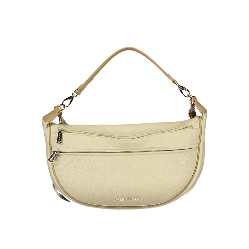 Beige Mario Valentino women's polyurethane bag with stylish design and top handles, suitable for daily use and casual outings.