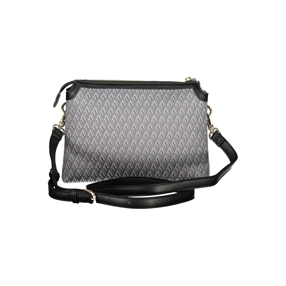 Mario Valentino Nero polyurethane women's bag with sleek design and top handle, featuring a modern, stylish look perfect for everyday use.