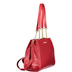 Mario Valentino Rosso women's bag made of polyurethane with sleek design and structured shape, featuring top handles and decorative accents.