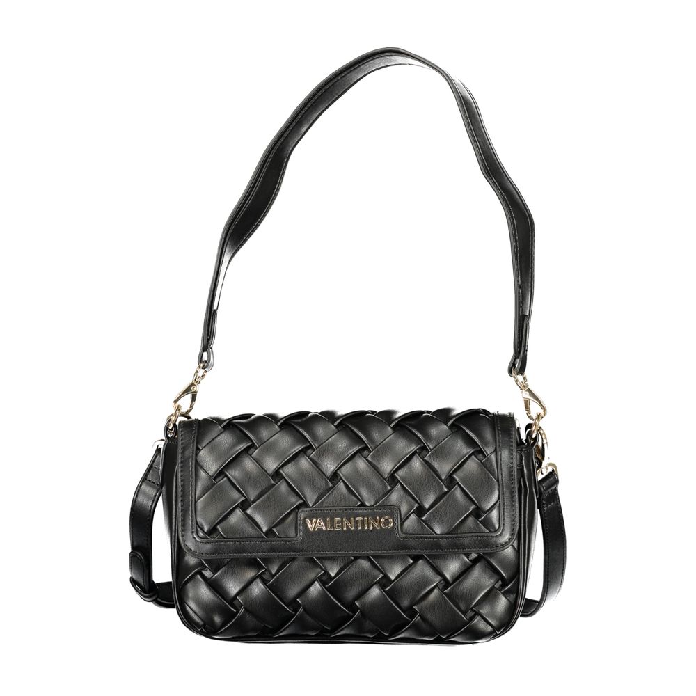 Mario Valentino Nero polyurethane women's bag with sleek design and top handle, stylish accessory for everyday use.