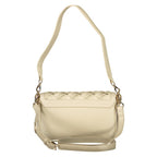 Mario Valentino beige polyurethane women's bag with sleek design and top handle, stylish accessory for everyday use