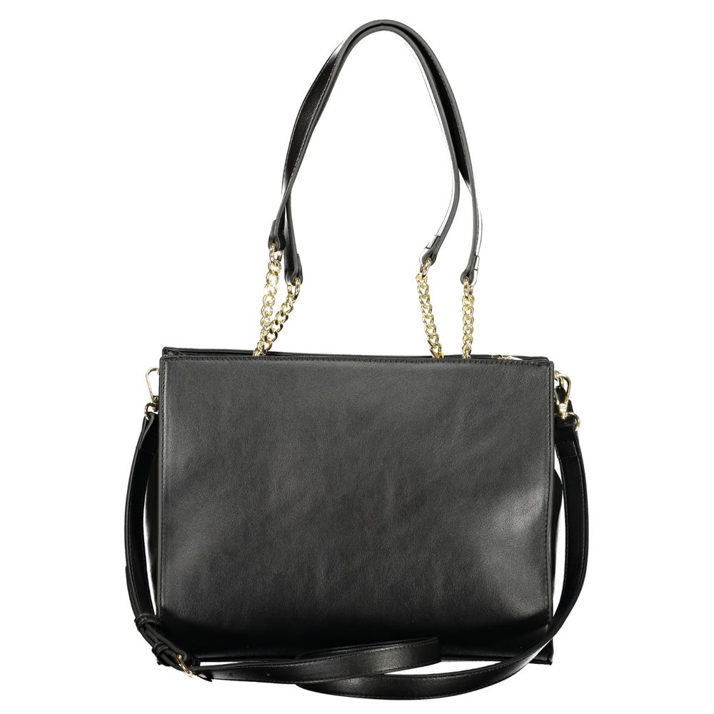 Mario Valentino Black Polyurethane Womens Bag - Eljoys Fashion 