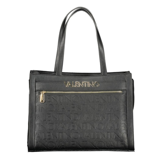 Mario Valentino Nero Polyurethane Women's Bag With Multiple Compartments Mario Valentino