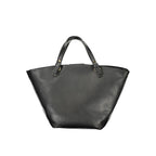 Mario Valentino Nero women's polyurethane bag with sleek design and top handle, featuring subtle branding and spacious interior.