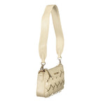 Mario Valentino beige poliuretano women's bag with stylish design and structured shape, featuring top handles and subtle branding details.
