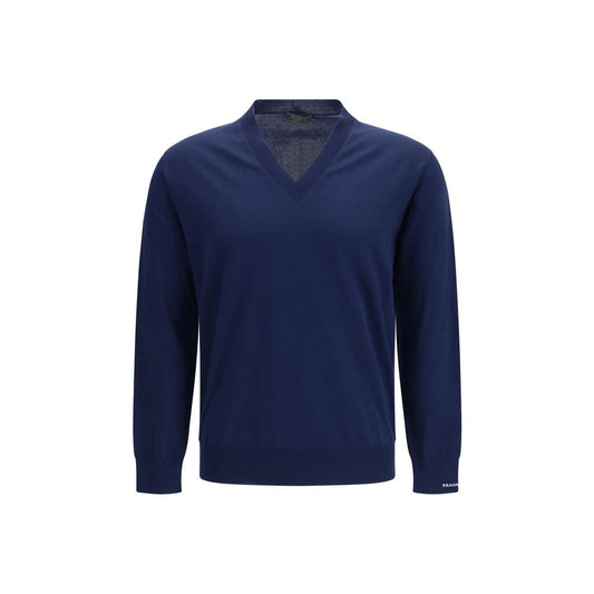 Prada Blue Cotton Sweatshirt Prada