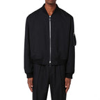 Jil Sander Black Polyester Bomber