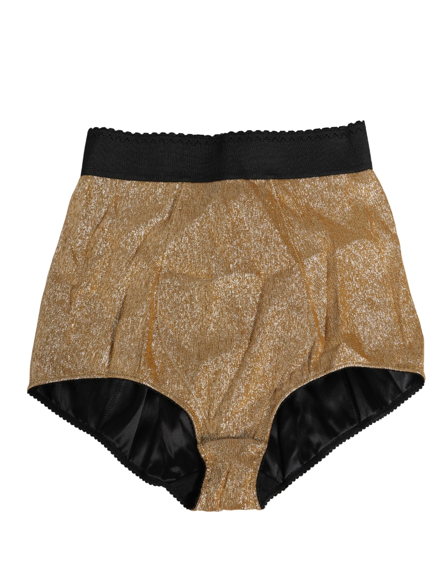 Dolce & Gabbana Gold Silk Blend High Waist Girdle Panty Underwear Dolce & Gabbana