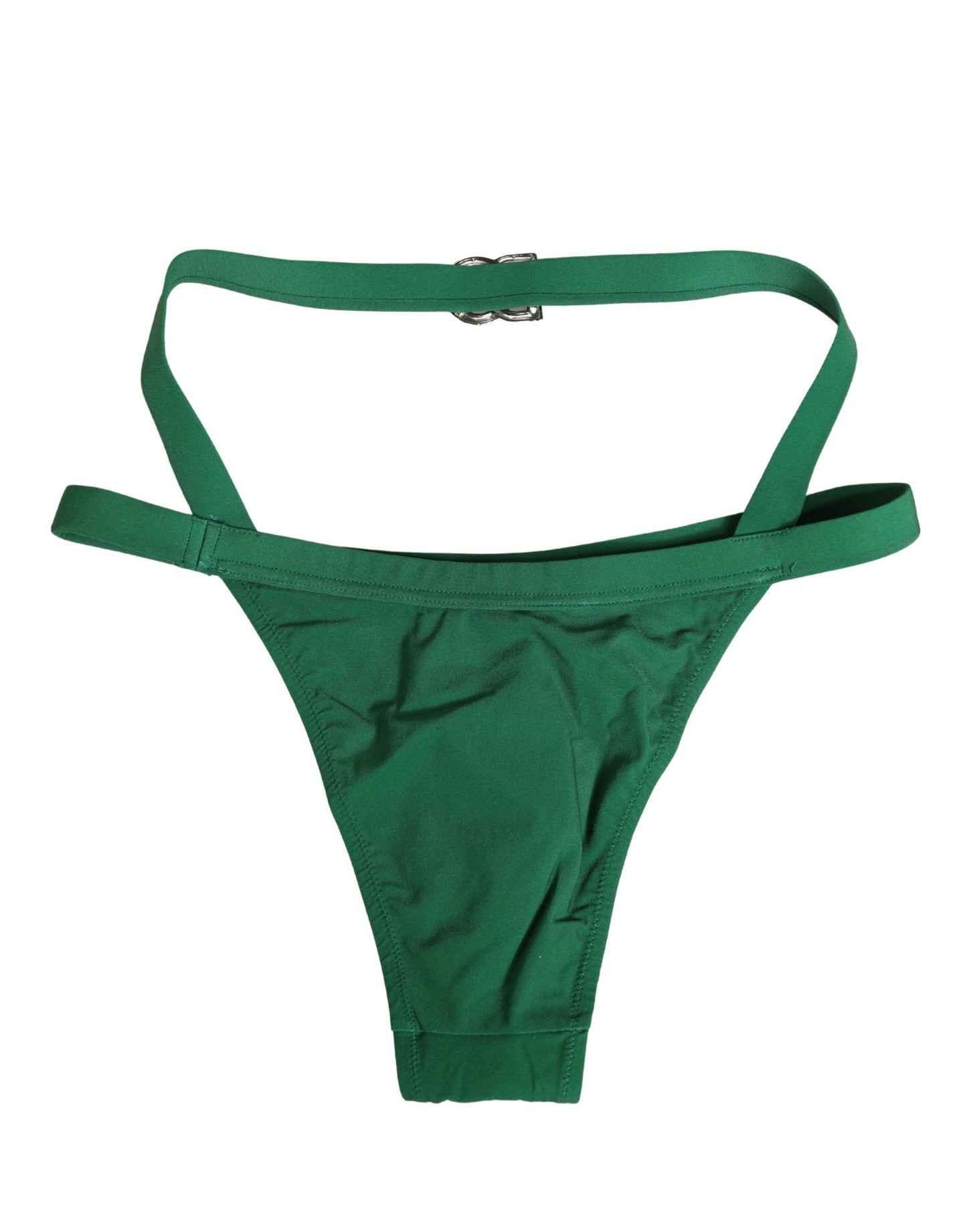 Dolce & Gabbana Green Logo Plaque Nylon Brief Panty Underwear Dolce & Gabbana