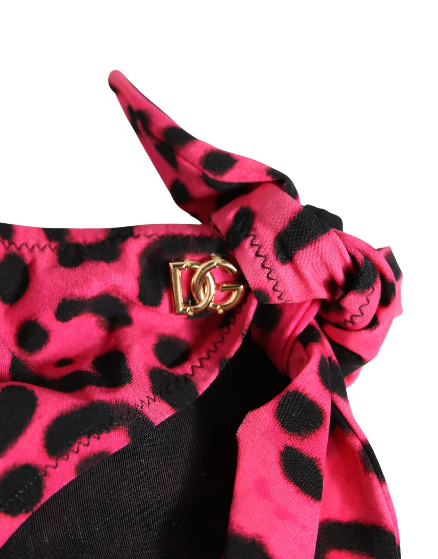 Dolce & Gabbana Pink Leopard Print Bikini Bottom Beachwear Swimwear Dolce & Gabbana
