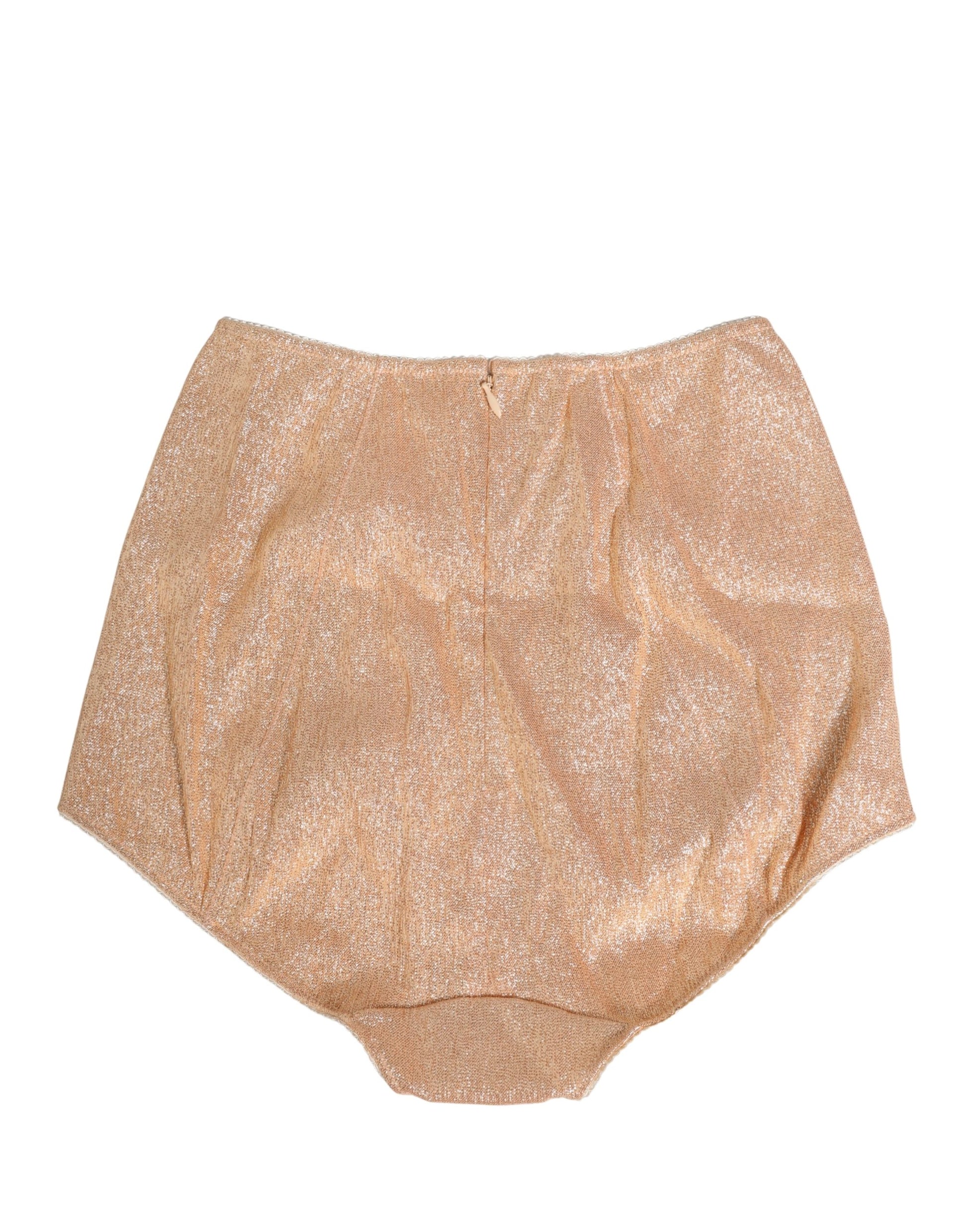 Dolce & Gabbana Beige Silk Blend High Waist Girdle Panty Underwear Dolce & Gabbana