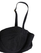 Dolce & Gabbana Black Nylon Padded Balconnet Brassiere Underwear - Eljoys Fashion 