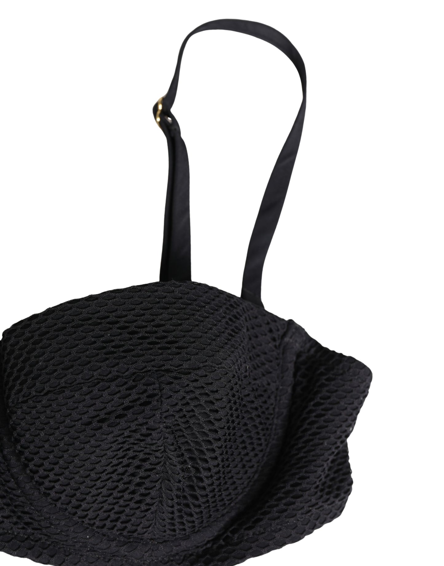 Dolce & Gabbana Black Nylon Padded Balconnet Brassiere Underwear Dolce & Gabbana
