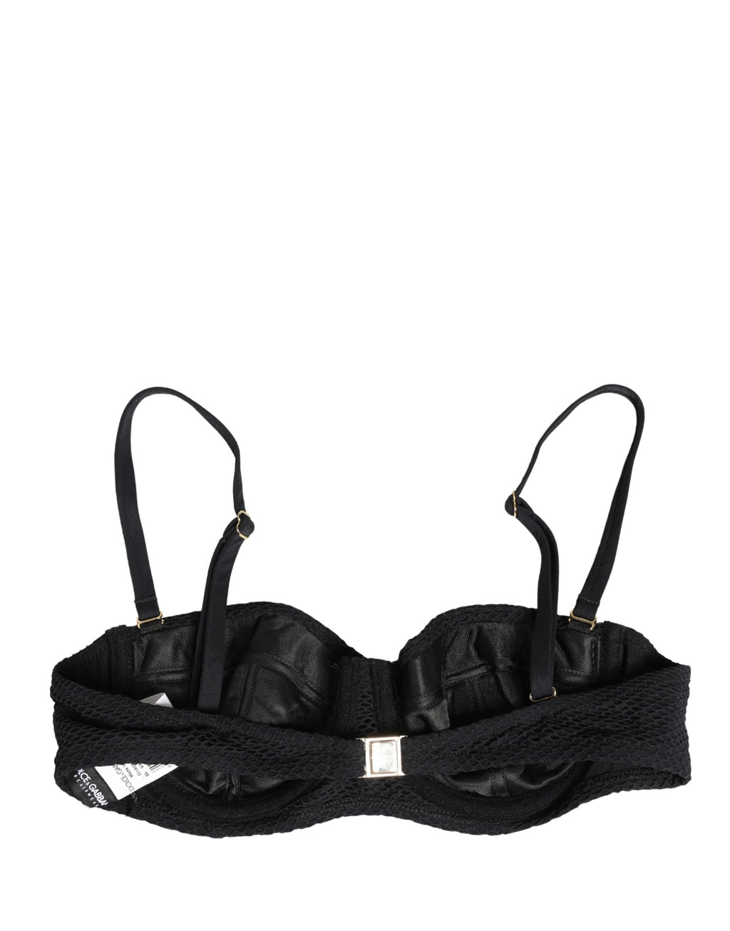 Dolce & Gabbana Black Nylon Padded Balconnet Brassiere Underwear - Eljoys Fashion 