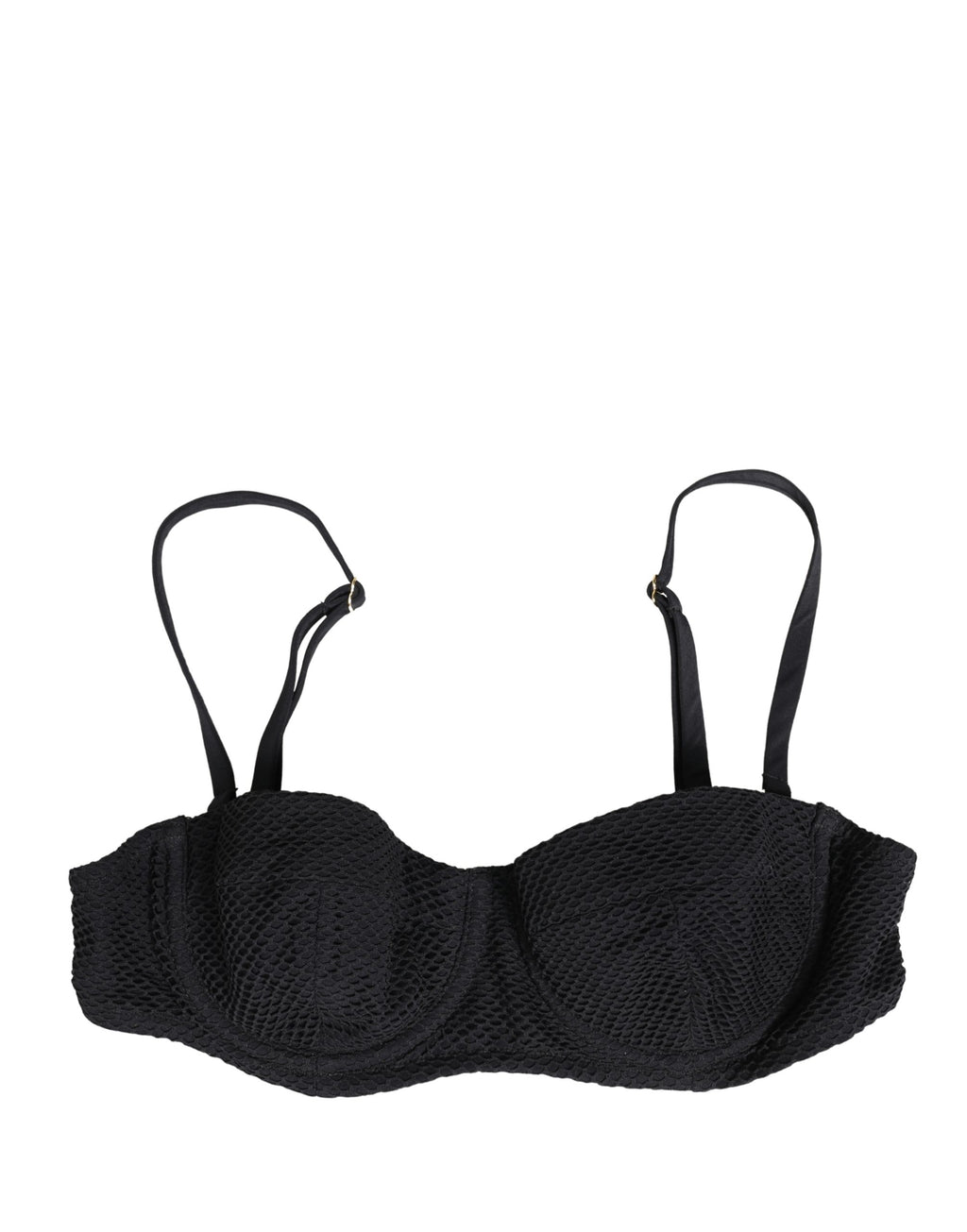Dolce & Gabbana Black Nylon Padded Balconnet Brassiere Underwear - Eljoys Fashion 
