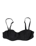Dolce & Gabbana Black Nylon Padded Balconnet Brassiere Underwear - Eljoys Fashion 