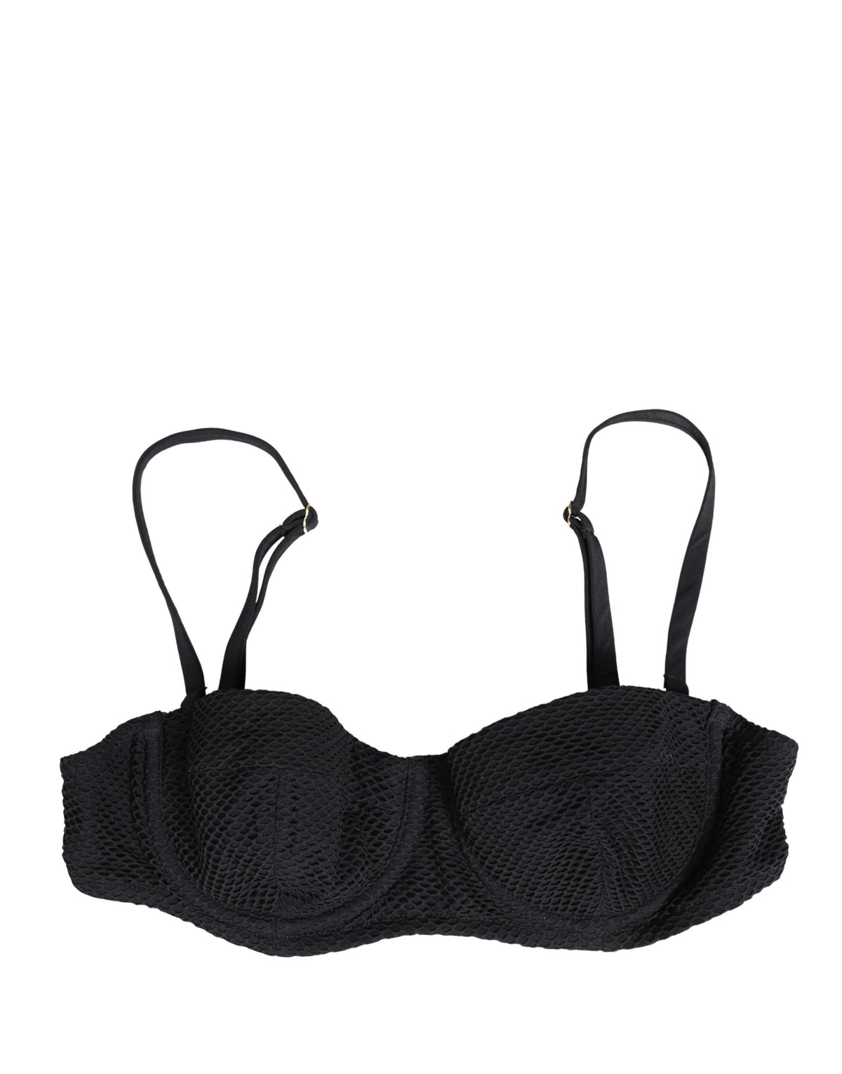 Dolce & Gabbana Black Nylon Padded Balconnet Brassiere Underwear - Eljoys Fashion 