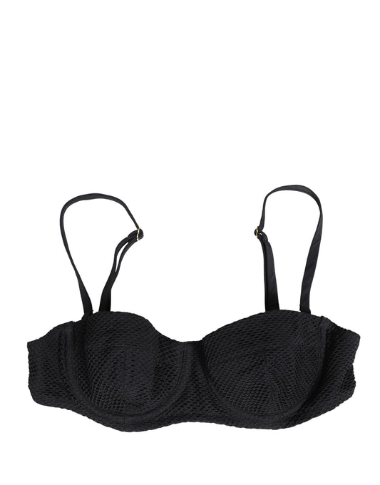 Dolce & Gabbana Black Nylon Padded Balconnet Brassiere Underwear Dolce & Gabbana