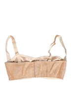 Dolce & Gabbana Beige Semi-Pad Underwire Balconette Bra Underwear
