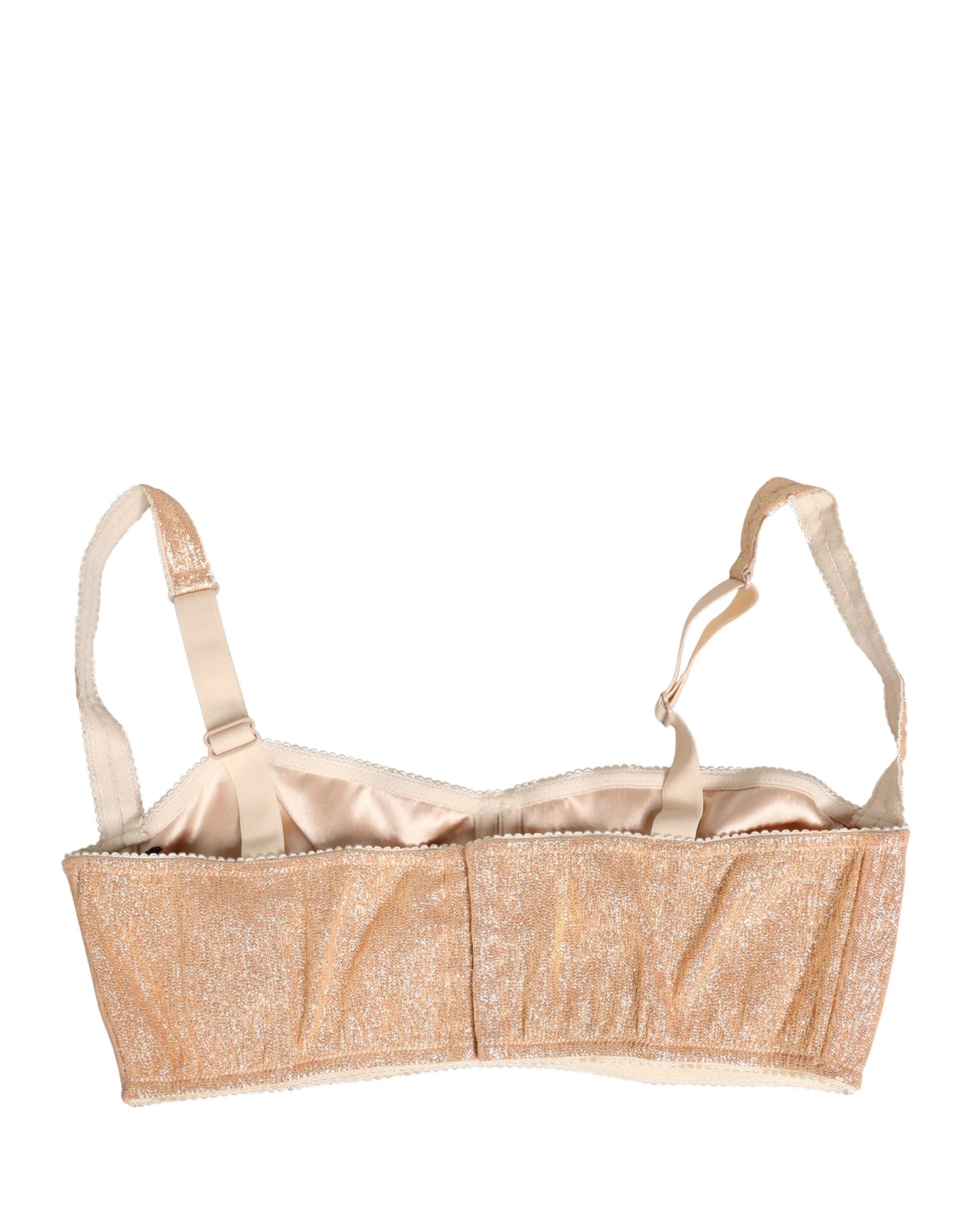 Dolce & Gabbana Beige Semi-Pad Underwire Balconette Bra Underwear Dolce & Gabbana