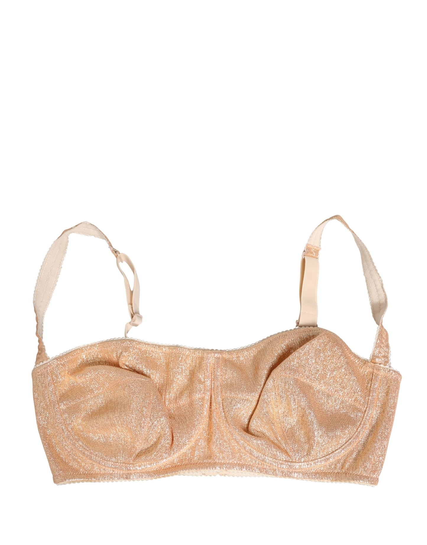 Dolce & Gabbana Beige Semi-Pad Underwire Balconette Bra Underwear Dolce & Gabbana