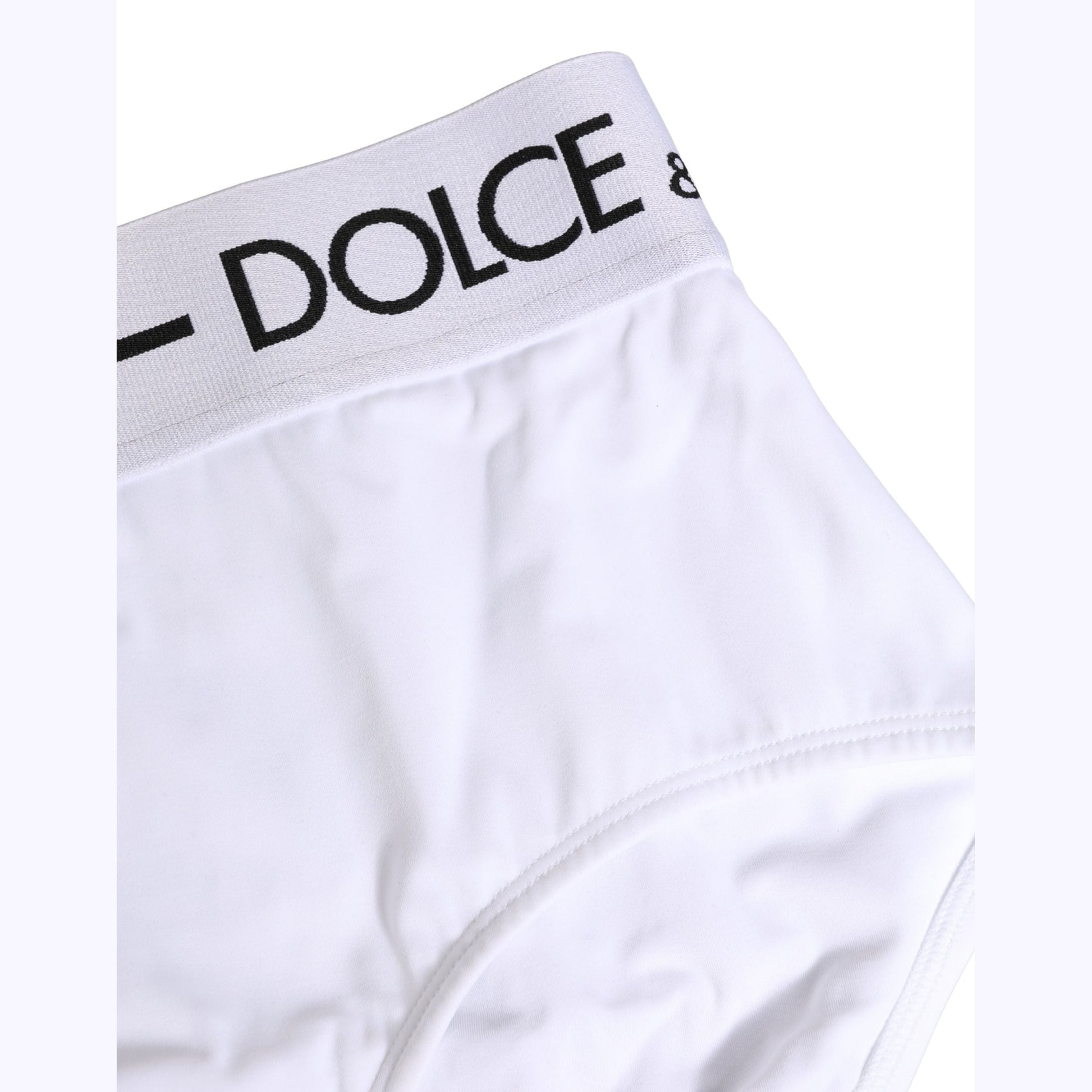 Dolce & Gabbana White Nylon Logo Waistband Panty Underwear Dolce & Gabbana