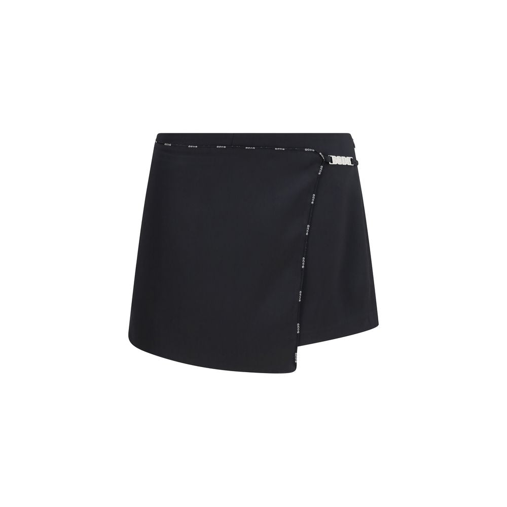 GCDS Black Polyester Short And Mini Shorts GCDS