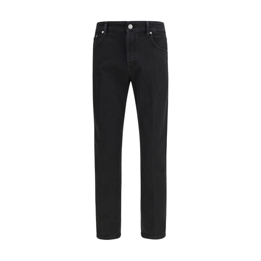 PT Torino Black Cotton Tapered Jeans PT Torino