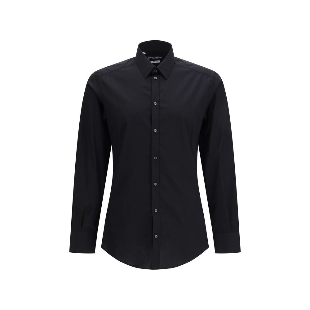 Dolce & Gabbana Black Cotton Dress Shirt Dolce & Gabbana