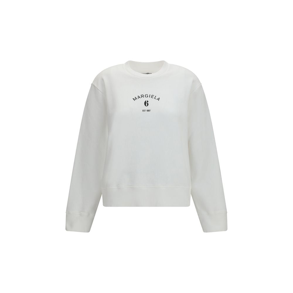 MM6 White Cotton Sweatshirt MM6