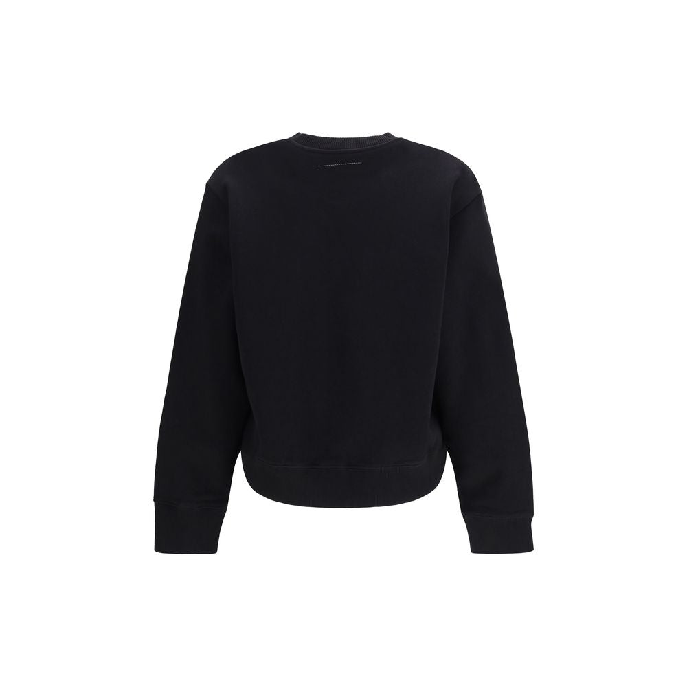 MM6 Black Cotton Sweatshirt MM6
