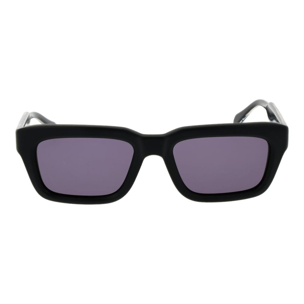 Black plastic sunglasses by Replay with sleek frame and dark tinted lenses, stylish and protective eyewear.