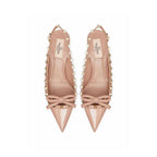 Valentino Garavani Beige Calfskin High Heel Pumps Valentino Garavani