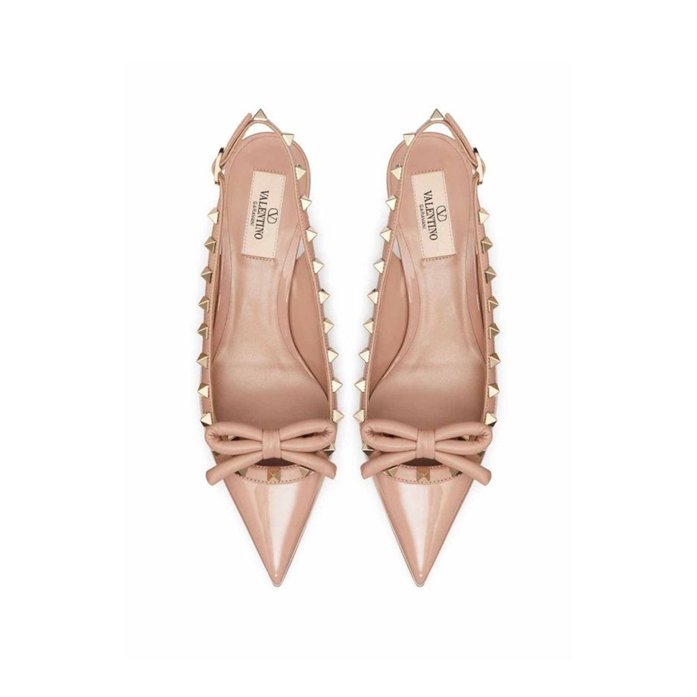 Valentino Garavani Beige Calfskin High Heel Pumps Valentino Garavani