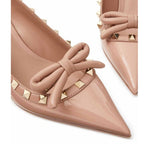 Valentino Garavani Beige Calfskin High Heel Pumps Valentino Garavani