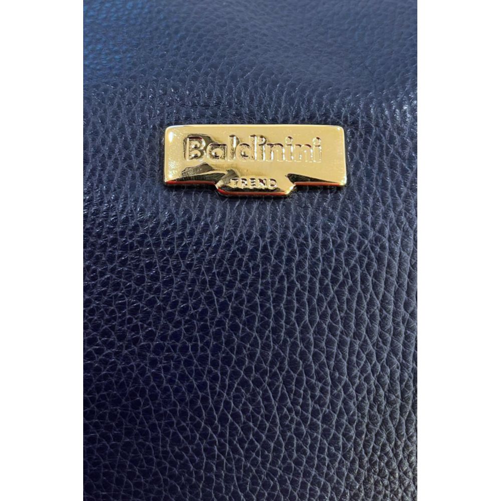 Baldinini Trend Blue Cowhide Clutch Bag Baldinini Trend